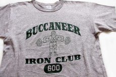 画像1: 80s USA製 Championチャンピオン BUCCANEER IRON CLUB 88/12 Tシャツ 杢グレー L (1)