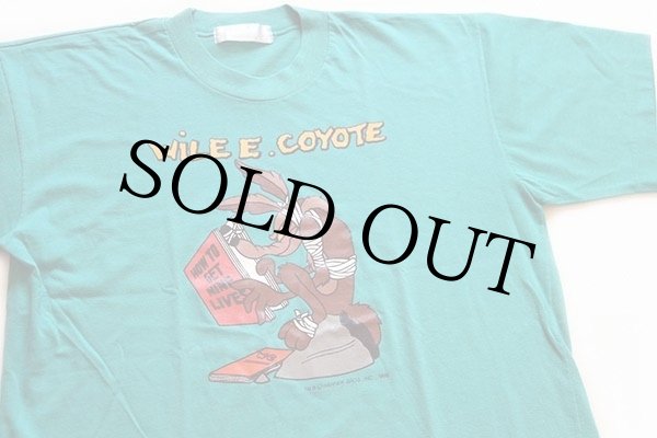 80s WARNER BROS LOONEY TUNES WILE E. COYOTE ワイリーコヨーテ Tシャツ エメラルドグリーン -  Sixpacjoe Web Shop