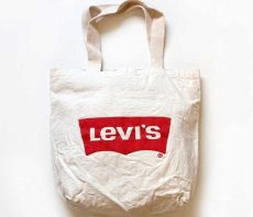 画像2: 80s USA製 Levi'sリーバイス キャンバス トートバッグ エコバッグ 生成り (2)