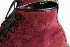 画像6: 英国製 DR.MARTENSドクターマーチン スエードレザー 6ホールブーツ ワインレッド UK9 (6)