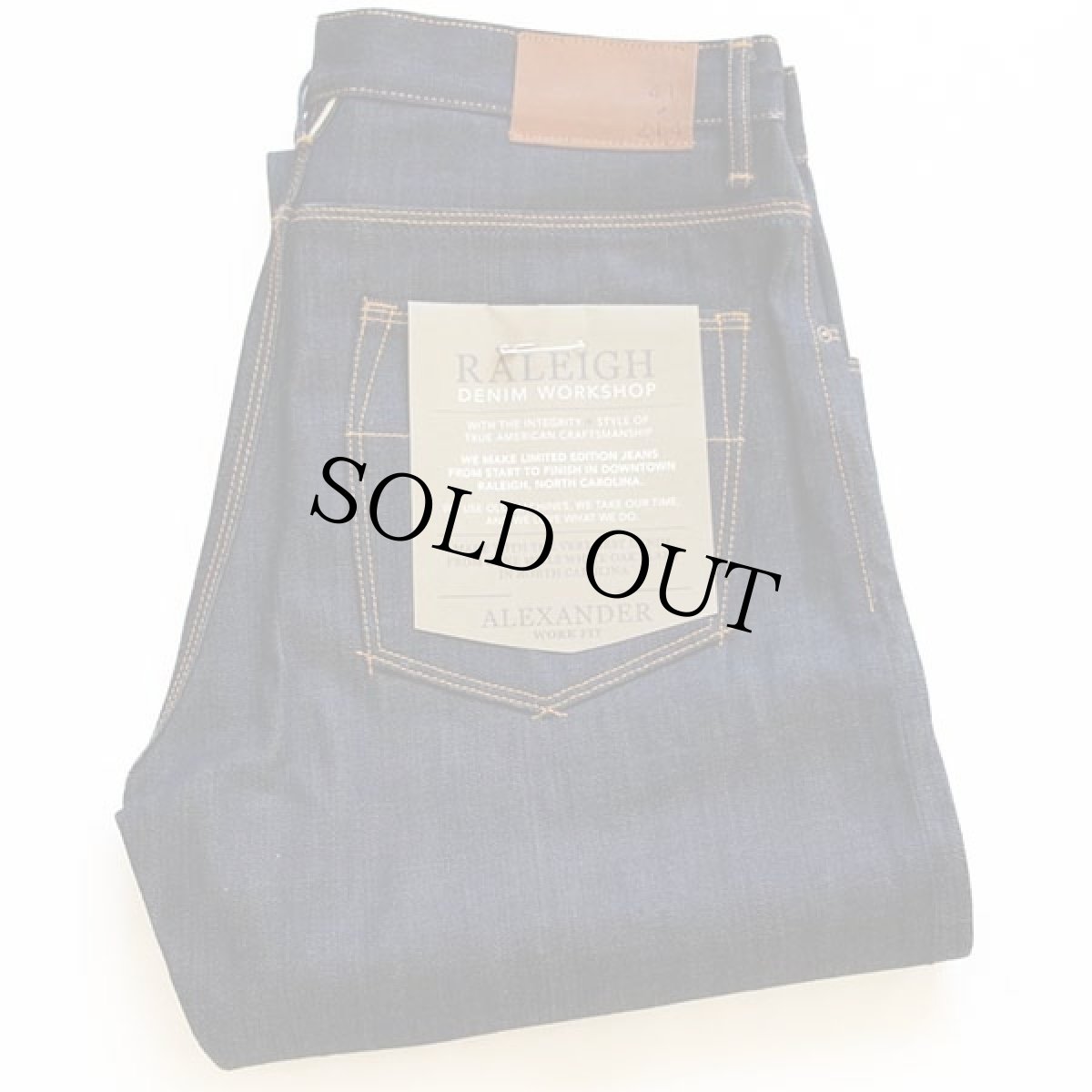 画像1: 未使用★USA製 RALEIGH DENIM ALEXANDER CONE DENIM WHITE OAK デニムパンツ 41/214 w32 (1)