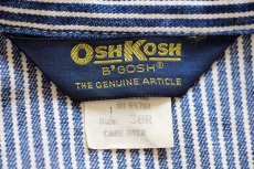 画像4: 90s USA製 OSHKOSH B'GOSH ヒッコリー ストライプ カバーオール 38R (4)