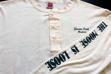 画像3: 90s USA製 Glacier Park Montana MOOSEHEAD BEER 両面プリント ヘンリーネック 長袖Tシャツ 生成り XL (3)