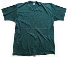 画像2: 70s JCPenney 無地 コットンTシャツ 緑 XL (2)