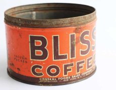 画像1: ビンテージ BLISS COFFEE コーヒー缶★ジャンク (1)