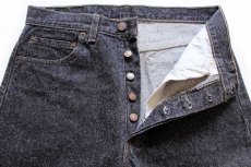 画像4: 90s USA製 Levi'sリーバイス 501 先染め ブラック デニムパンツ w33 (4)