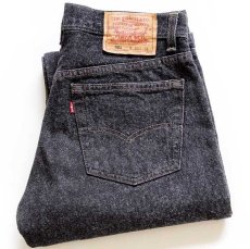 画像1: 90s USA製 Levi'sリーバイス 501 先染め ブラック デニムパンツ w33 (1)