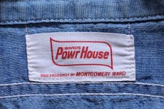 画像4: 60s MONTGOMERY WARD Powr Houseパワーハウス コットン シャンブレーシャツ (4)