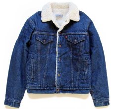 画像1: 80s USA製 Levi'sリーバイス 70708 ボアライナー デニムジャケット 4ポケット ボーイズ20★B (1)