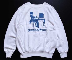 画像1: 80s WESTAM OF CALIFORNIA QUARKXPRESS スウェット 白 L (1)