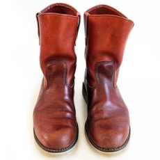 画像3: 90s USA製 REDWINGレッドウイング 866 旧緑犬タグ アイリッシュセッター ペコスブーツ オロラセット 赤茶 9.5D (3)