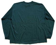 画像2: 90s USA製 BASIC EDITIONS 長袖Tシャツ 杢グリーン XL (2)