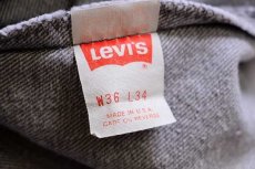 画像6: 80s USA製 Levi'sリーバイス 501 グレー デニムパンツ w36 L34 (6)