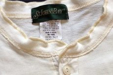 画像3: 90s USA製 STJOHN'SBAY ヘンリーネック コットンTシャツ 生成り 2XL XT (3)