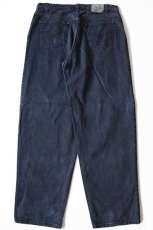 画像3: 90s USA製 Levi'sリーバイス silverTabシルバータブ BAGGY FIT ワンタック カラーデニムパンツ 後染め 紺 w38 L32 (3)