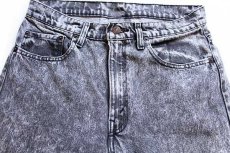 画像4: 80s USA製 Levi'sリーバイス 505 ケミカルウォッシュ ブラック デニムパンツ w33 L34★アシッド (4)