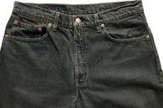 画像4: 90s USA製 Levi'sリーバイス 550 カラーデニムパンツ 後染め 深緑 w34 (4)