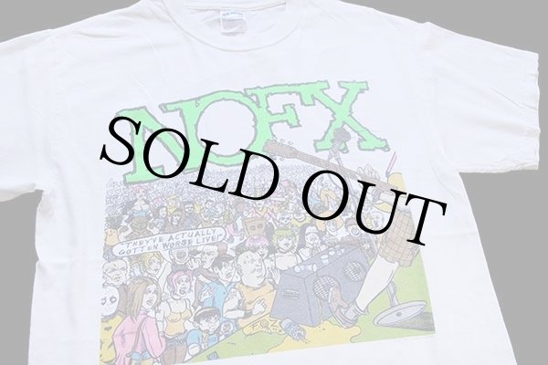 00s NOFX コットン バンドTシャツ 白 M - Sixpacjoe Web Shop