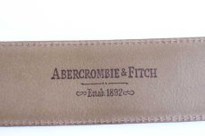 画像3: イタリア製 ABERCROMBIE&FITCH レザー 太ベルト 茶 M★アバクロ (3)