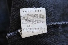 画像7: 90s USA製 Levi'sリーバイス 560 ブラック デニムパンツ w34★14 (7)