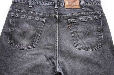 画像5: 90s USA製 Levi'sリーバイス 540 先染め ブラック デニムパンツ w36 L30 (5)