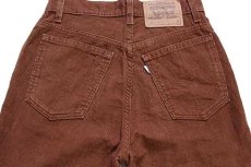 画像5: 90s USA製 Levi'sリーバイス 917 コーデュロイパンツ 茶 7 JR.M★ブーツカット (5)