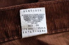 画像7: 90s USA製 Levi'sリーバイス 917 コーデュロイパンツ 茶 7 JR.M★ブーツカット (7)