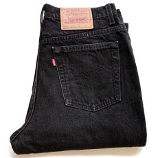 画像1: 90s カナダ製 Levi'sリーバイス 512 ブラック デニムパンツ 32 R★04 ユーロ (1)