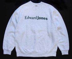 画像1: 90s USA製 Edward Jones スウェット 杢グレー L (1)