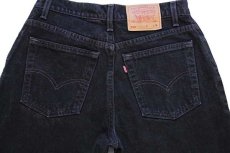 画像5: 90s USA製 Levi'sリーバイス 550 ブラック デニムパンツ 12 PET.M★102 (5)