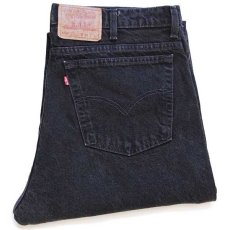 画像1: 90s カナダ製 Levi'sリーバイス 550 ブラック デニムパンツ w40 L32★125 ユーロ (1)