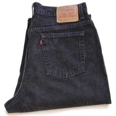 画像1: 90s USA製 Levi'sリーバイス 550 ブラック デニムパンツ 18W M (1)