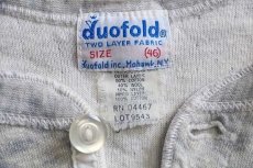 画像4: 70s USA製 duofold ツートン 2レイヤー アンダー オールインワン ユニオンスーツ 杢グレー 46★A (4)