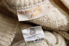 画像4: MOSCHEN Modell ケーブル編み ウールニット カーディガン ナチュラル 50★フィッシャーマン (4)