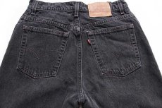 画像5: 90s USA製 Levi'sリーバイス 550 ブラック デニムパンツ 12 REG.L★107 (5)