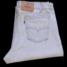 画像1: 80s USA製 Levi'sリーバイス 550 ケミカルウォッシュ グレー デニムパンツ w34 L30★アシッド (1)