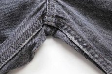 画像8: 90s USA製 Levi'sリーバイス 501 カットオフ 先染め ブラック デニムパンツ w28 (8)