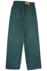 画像3: 90s USA製 Levi'sリーバイス 560 カラーデニムパンツ 後染め 緑 w27 L30 STUDENT (3)