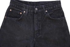 画像4: 90s USA製 Levi'sリーバイス 550 ブラック デニムパンツ 9 SHORT (4)