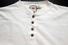 画像3: 90s Levi'sリーバイス ヘンリーネック コットン 長袖Tシャツ 白 L (3)