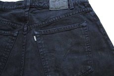 画像4: 90s Levi'sリーバイス silverTabシルバータブ baggy ブラックデニム ショートパンツ カスタム 後染め w34★ショーツ (4)