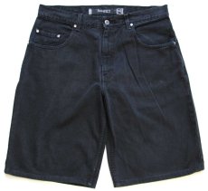 画像1: 90s Levi'sリーバイス silverTabシルバータブ baggy ブラックデニム ショートパンツ カスタム 後染め w34★ショーツ (1)