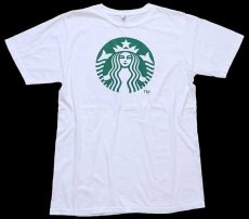 画像2: STARBUCKS COFFEE スターバックス コーヒー ロゴ RELAY FOR LIFE 両面プリント コットンTシャツ 白 M (2)