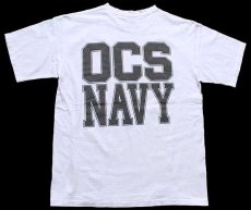 画像3: 90s USA製 U.S.NAVY OCS 両面プリント コットンTシャツ 白 M (3)