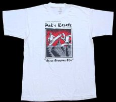 画像2: 90s USA製 Master Hammond's Pak's Karate Above everyone Else 空手 アート Tシャツ 白 L (2)