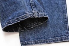 画像8: 90s USA製 Levi'sリーバイス 550 カラーデニムパンツ 紺 w36 L32 (8)