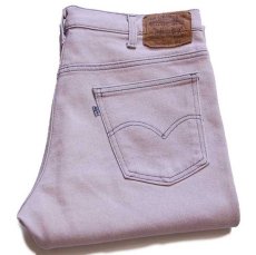 画像1: 80s USA製 Levi'sリーバイス 517 ストレッチ カラーデニムパンツ 薄紫 w36★ブーツカット (1)