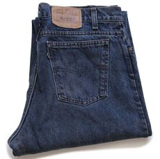 画像1: 90s USA製 Levi'sリーバイス 550 カラーデニムパンツ 紺 w36 L32 (1)