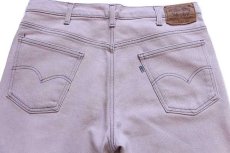 画像5: 80s USA製 Levi'sリーバイス 517 ストレッチ カラーデニムパンツ 薄紫 w36★ブーツカット (5)