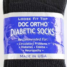 画像3: デッドストック★USA製 DIABETIC SOCKS コットン ソックス 黒 11-13 3ペア★靴下 (3)